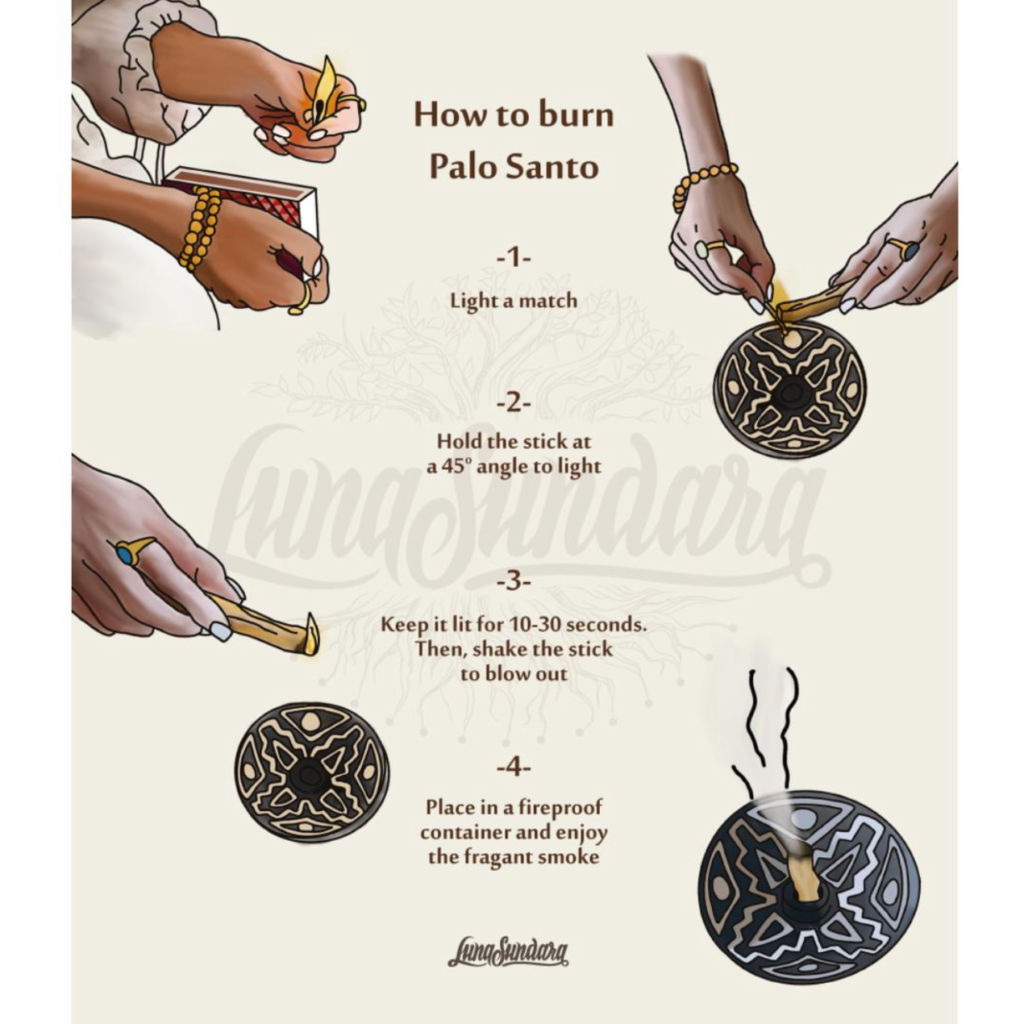 Luna Sundara Palo Santo Incense Powder - 4oz 100% Wild Peruvian, Sustainably Harvested For Smudging & Homemade Incense - View #6