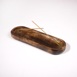 Mango Wood Incense Holder 30x10cm